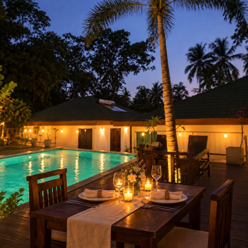 Candlelight dinner for two at Arice Eco Villa